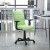 Flash Furniture GO-1691-1-GREEN-A-GG Mid-Back Green Quilted Vinyl Swivel Task Office Chair with Arms addl-1