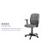 Flash Furniture GO-1691-1-GY-A-GG Mid-Back Gray Quilted Vinyl Swivel Task Office Chair with Arms addl-4