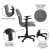 Flash Furniture GO-1691-1-GY-A-GG Mid-Back Gray Quilted Vinyl Swivel Task Office Chair with Arms addl-5
