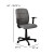 Flash Furniture GO-1691-1-GY-A-GG Mid-Back Gray Quilted Vinyl Swivel Task Office Chair with Arms addl-6