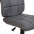 Flash Furniture GO-1691-1-GY-GG Mid-Back Gray Quilted Vinyl Swivel Task Office Chair addl-8