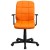 Flash Furniture GO-1691-1-ORG-A-GG Mid-Back Orange Quilted Vinyl Swivel Task Office Chair with Arms addl-10