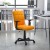 Flash Furniture GO-1691-1-ORG-A-GG Mid-Back Orange Quilted Vinyl Swivel Task Office Chair with Arms addl-1