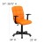 Flash Furniture GO-1691-1-ORG-A-GG Mid-Back Orange Quilted Vinyl Swivel Task Office Chair with Arms addl-6