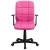 Flash Furniture GO-1691-1-PINK-A-GG Mid-Back Pink Quilted Vinyl Swivel Task Office Chair with Arms addl-10
