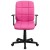 Flash Furniture GO-1691-1-PINK-A-GG Mid-Back Pink Quilted Vinyl Swivel Task Office Chair with Arms addl-10