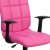 Flash Furniture GO-1691-1-PINK-A-GG Mid-Back Pink Quilted Vinyl Swivel Task Office Chair with Arms addl-11