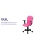 Flash Furniture GO-1691-1-PINK-A-GG Mid-Back Pink Quilted Vinyl Swivel Task Office Chair with Arms addl-4