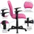 Flash Furniture GO-1691-1-PINK-A-GG Mid-Back Pink Quilted Vinyl Swivel Task Office Chair with Arms addl-5