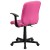 Flash Furniture GO-1691-1-PINK-A-GG Mid-Back Pink Quilted Vinyl Swivel Task Office Chair with Arms addl-7
