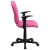 Flash Furniture GO-1691-1-PINK-A-GG Mid-Back Pink Quilted Vinyl Swivel Task Office Chair with Arms addl-9