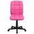 Flash Furniture GO-1691-1-PINK-GG Mid-Back Pink Quilted Vinyl Swivel Task Office Chair addl-10