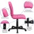 Flash Furniture GO-1691-1-PINK-GG Mid-Back Pink Quilted Vinyl Swivel Task Office Chair addl-5