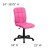 Flash Furniture GO-1691-1-PINK-GG Mid-Back Pink Quilted Vinyl Swivel Task Office Chair addl-6