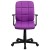 Flash Furniture GO-1691-1-PUR-A-GG Mid-Back Purple Quilted Vinyl Swivel Task Office Chair with Arms addl-10