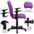 Flash Furniture GO-1691-1-PUR-A-GG Mid-Back Purple Quilted Vinyl Swivel Task Office Chair with Arms addl-5