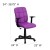Flash Furniture GO-1691-1-PUR-A-GG Mid-Back Purple Quilted Vinyl Swivel Task Office Chair with Arms addl-6