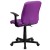 Flash Furniture GO-1691-1-PUR-A-GG Mid-Back Purple Quilted Vinyl Swivel Task Office Chair with Arms addl-7