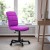Flash Furniture GO-1691-1-PUR-GG Mid-Back Purple Quilted Vinyl Swivel Task Office Chair addl-1