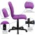 Flash Furniture GO-1691-1-PUR-GG Mid-Back Purple Quilted Vinyl Swivel Task Office Chair addl-5