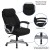 Flash Furniture GO-1850-1-FAB-GG Big & Tall 500 lb. Black Fabric Executive Swivel Ergonomic Office Chair with Arms addl-5