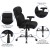 Flash Furniture GO-2031F-GG Big & Tall 400 lb. Black Fabric Ergonomic Task Office Chair with Adjustable Arms addl-4