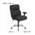 Flash Furniture GO-2031F-GG Big & Tall 400 lb. Black Fabric Ergonomic Task Office Chair with Adjustable Arms addl-5