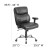 Flash Furniture GO-2031-LEA-GG Big & Tall 400 lb. Black LeatherSoft Ergonomic Task Office Chair with Arms addl-5