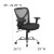 Flash Furniture GO-2032-GG Big & Tall Adjustable Height Mesh Swivel Office Chair with Wheels addl-6