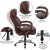 Flash Furniture GO-2092M-1-BN-GG Big & Tall 500 lb. Brown LeatherSoft Extra Wide Executive Swivel Ergonomic Office Chair addl-5