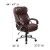 Flash Furniture GO-2092M-1-BN-GG Big & Tall 500 lb. Brown LeatherSoft Extra Wide Executive Swivel Ergonomic Office Chair addl-6