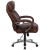 Flash Furniture GO-2092M-1-BN-GG Big & Tall 500 lb. Brown LeatherSoft Extra Wide Executive Swivel Ergonomic Office Chair addl-9