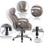 Flash Furniture GO-2092M-1-TP-GG Big & Tall 500 lb. Taupe LeatherSoft Extra Wide Executive Swivel Ergonomic Office Chair addl-5