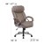Flash Furniture GO-2092M-1-TP-GG Big & Tall 500 lb. Taupe LeatherSoft Extra Wide Executive Swivel Ergonomic Office Chair addl-6
