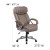 Flash Furniture GO-2092M-1-TP-GG Big & Tall 500 lb. Taupe LeatherSoft Extra Wide Executive Swivel Ergonomic Office Chair addl-6