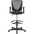 Flash Furniture GO-2100-A-GG Ergonomic Mid-Back Mesh Drafting Chair with Black Fabric Seat, Adjustable Foot Ring and Arms addl-9