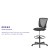 Flash Furniture GO-2100-GG Ergonomic Mid-Back Mesh Drafting Chair with Black Fabric Seat and Adjustable Foot Ring addl-3