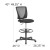 Flash Furniture GO-2100-GG Ergonomic Mid-Back Mesh Drafting Chair with Black Fabric Seat and Adjustable Foot Ring addl-5