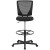 Flash Furniture GO-2100-GG Ergonomic Mid-Back Mesh Drafting Chair with Black Fabric Seat and Adjustable Foot Ring addl-9