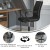 Flash Furniture GO-21111B-BK-BK-GG Black Designer Executive LeatherSoft Office Chair with Black Base and Arms addl-3