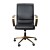 Flash Furniture GO-21111B-BK-GLD-GG Black Designer Executive LeatherSoft Office Chair with Brushed Gold Base and Arms addl-10
