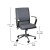 Flash Furniture GO-21111B-GY-CHR-GG Gray Designer Executive LeatherSoft Office Chair with Brushed Chrome Base and Arms addl-4