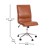 Flash Furniture GO-21111-BR-GG Mid-Back Armless Swivel Cognac LeatherSoft Task Office Chair with Adjustable Chrome Base addl-4