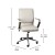 Flash Furniture GO-21111B-TAUPE-CHR-GG Designer Executive Taupe LeatherSoft Office Chair with Brushed Chrome Base and Arms addl-4