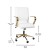 Flash Furniture GO-21111B-WH-GLD-GG White Designer Executive LeatherSoft Office Chair with Brushed Gold Base and Arms addl-4