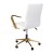 Flash Furniture GO-21111B-WH-GLD-GG White Designer Executive LeatherSoft Office Chair with Brushed Gold Base and Arms addl-7