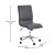 Flash Furniture GO-21111-GY-GG Mid-Back Armless Swivel Gray LeatherSoft Task Office Chair with Adjustable Chrome Base addl-4