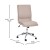 Flash Furniture GO-21111-TAUPE-GG Mid-Back Armless Swivel Taupe LeatherSoft Task Office Chair with Adjustable Chrome Base addl-4