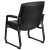 Flash Furniture GO-2136-GG Big & Tall 500 lb. Black LeatherSoft Executive Side Reception Chair with Sled Base addl-6