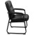 Flash Furniture GO-2136-GG Big & Tall 500 lb. Black LeatherSoft Executive Side Reception Chair with Sled Base addl-8
